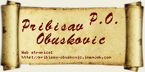 Pribisav Obušković vizit kartica